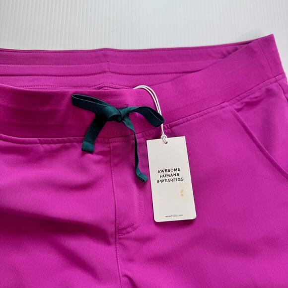 FIGS Zamora 2.0 Jogger Scrub Pants Bright Fuchsia Women’s Large NWT Rare Retired - Picture 12 of 14